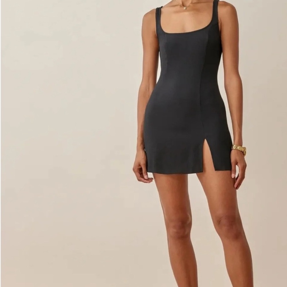 Reformation Noha Black Mini Slip Tank Dress - Picture 4 of 4